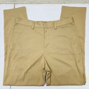 H&M Sz 31x28 Beige Tan Khaki Flat Front Polyester Blend Stretch Chino Pants •EX‼